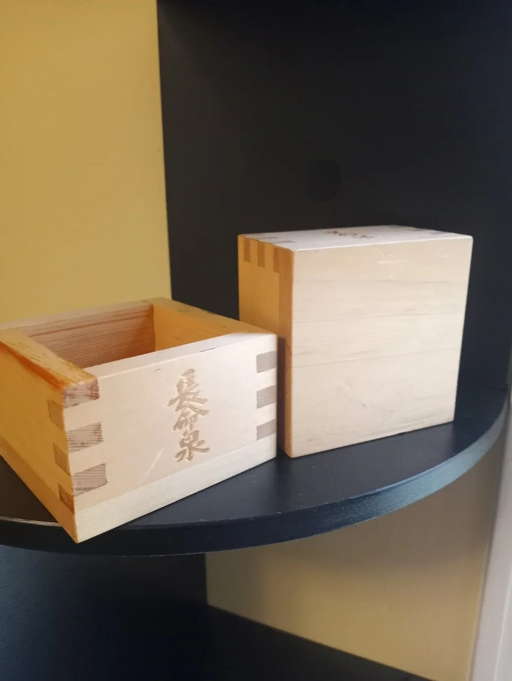 Wooden Sake Masu Cups - Natural Light Wood
